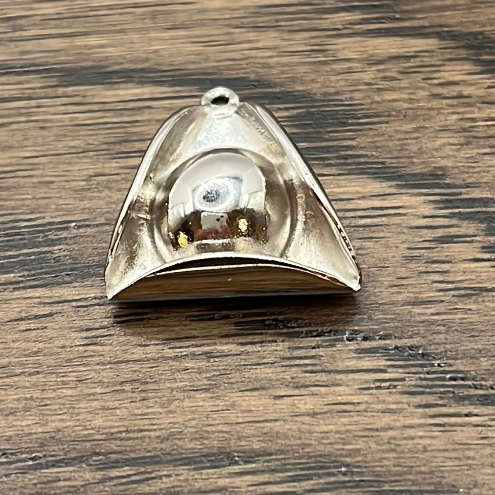 Sterling Silver Vintage Tricorn Hat Design Charm Pendant